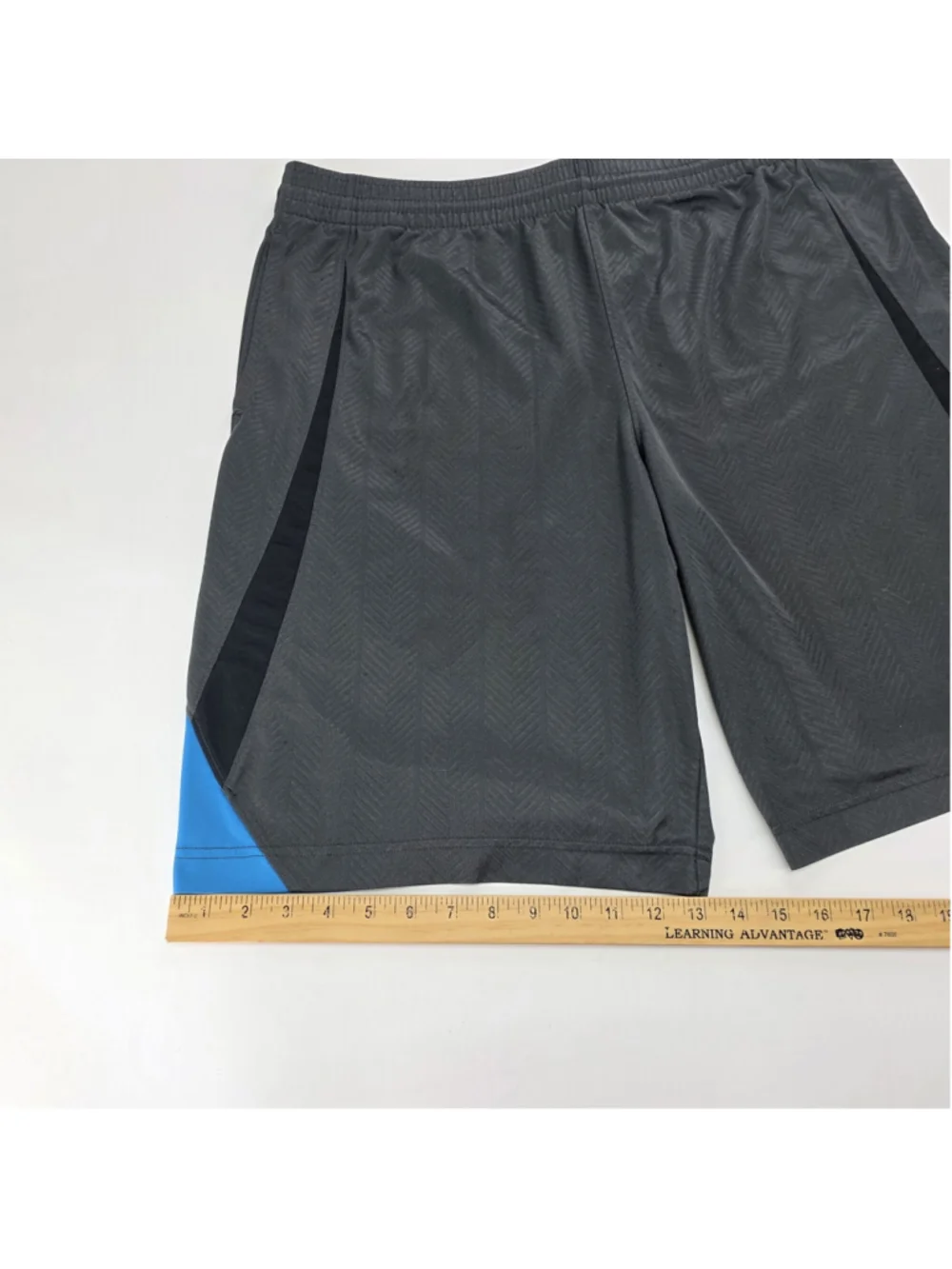 Nike Basketball Dazzle Shorts Gray Blue Men's Large Pockets Athletic 402288-060